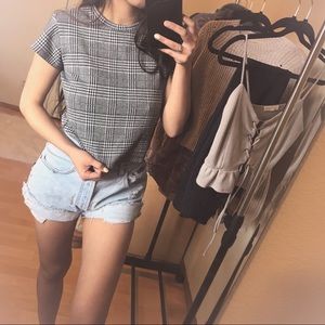 Brandy Melville Plaid Crop Top